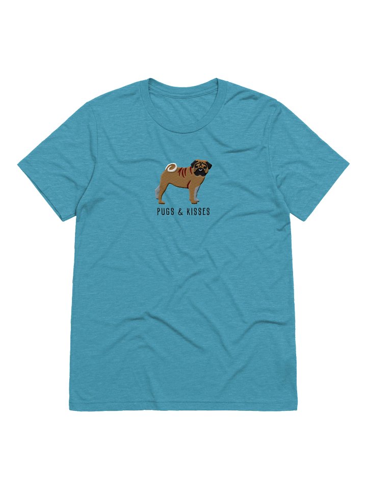 Pugs and Kisses T-Shirt(Embroidered) of a Pug(Fawn) product image (13)