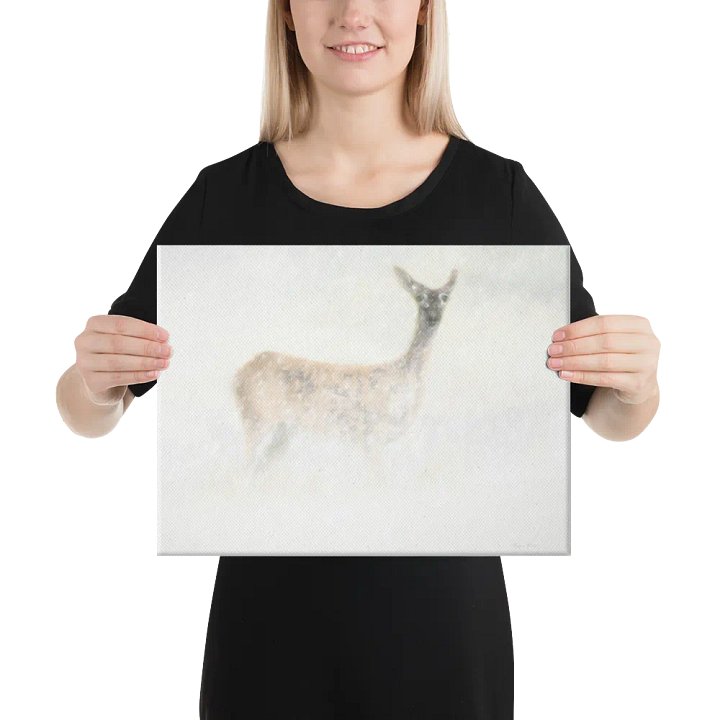 Deer In The Snow Canvas product image (2)