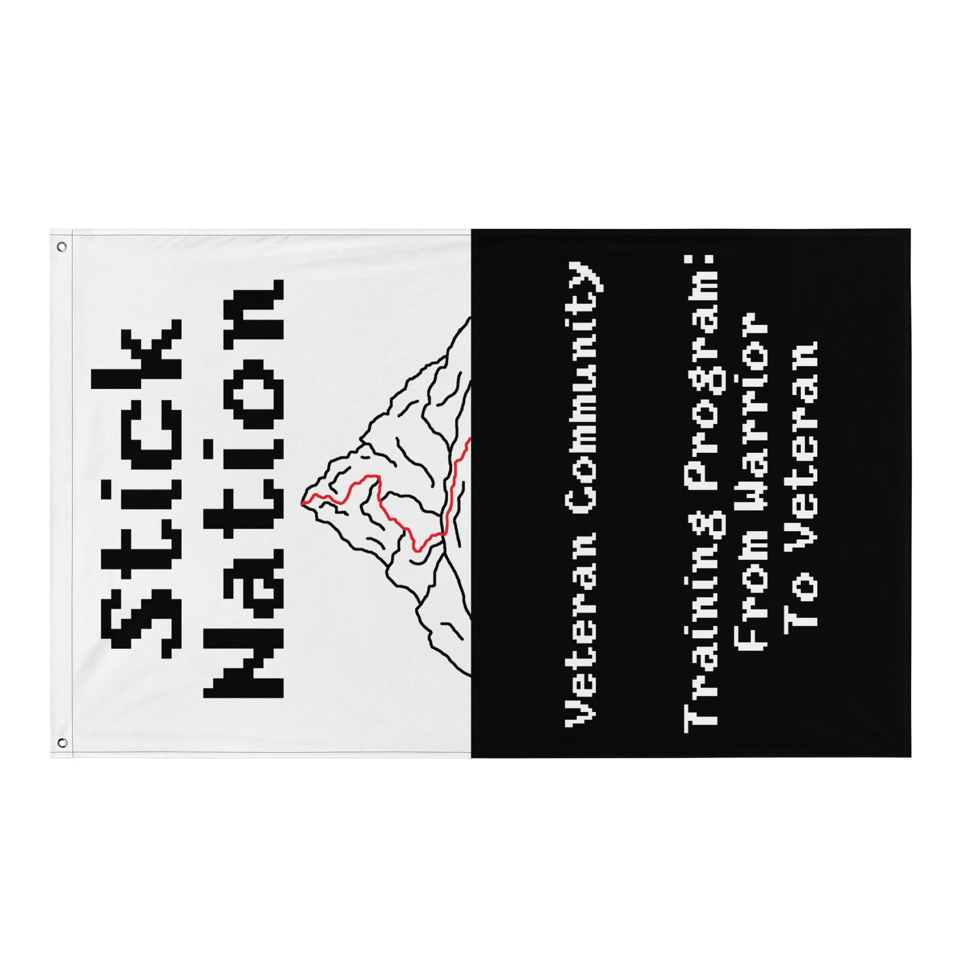 Stick Nation Vertical Flag product image (1)