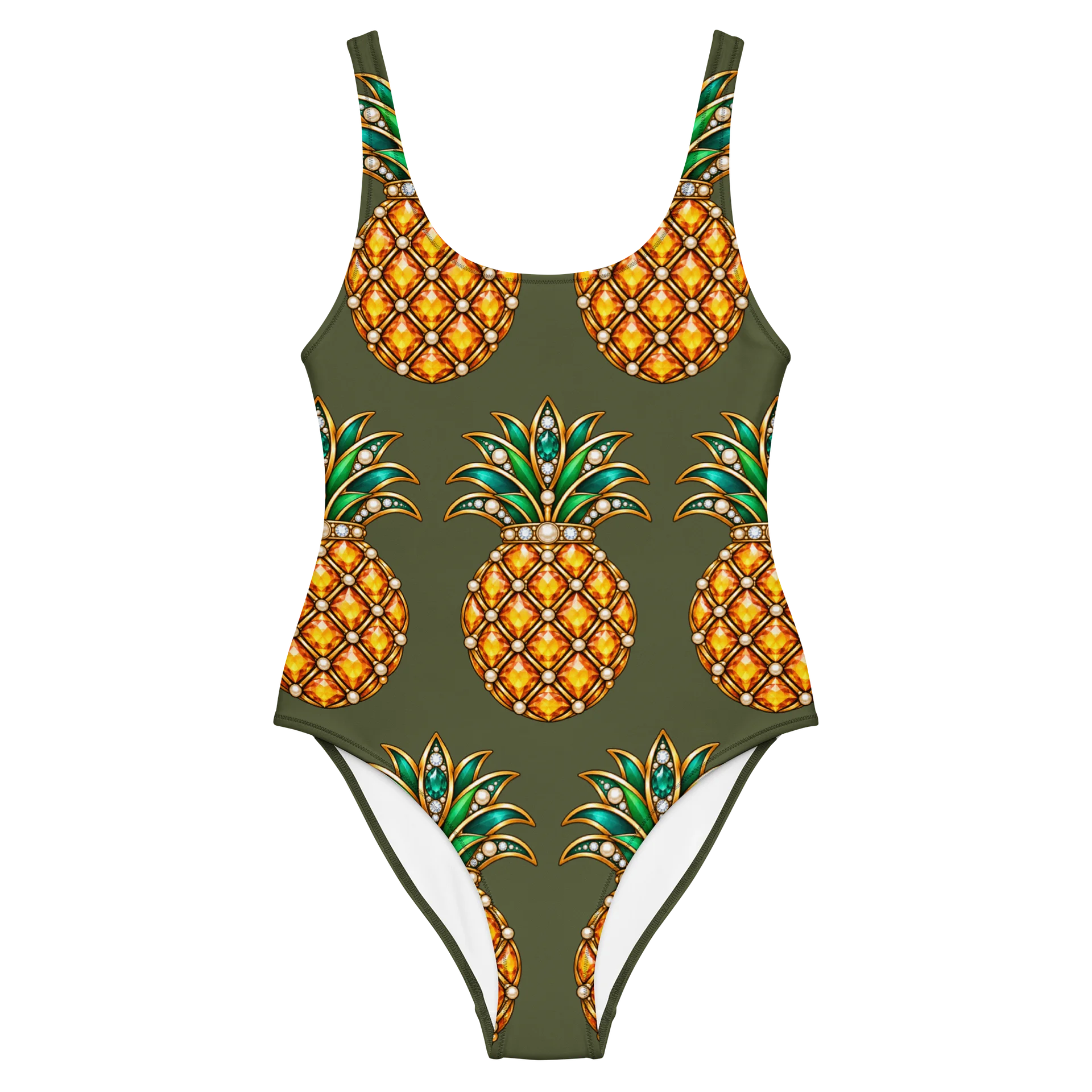 Tropical Pineapple All-Over Print Swimsuit product image (2)