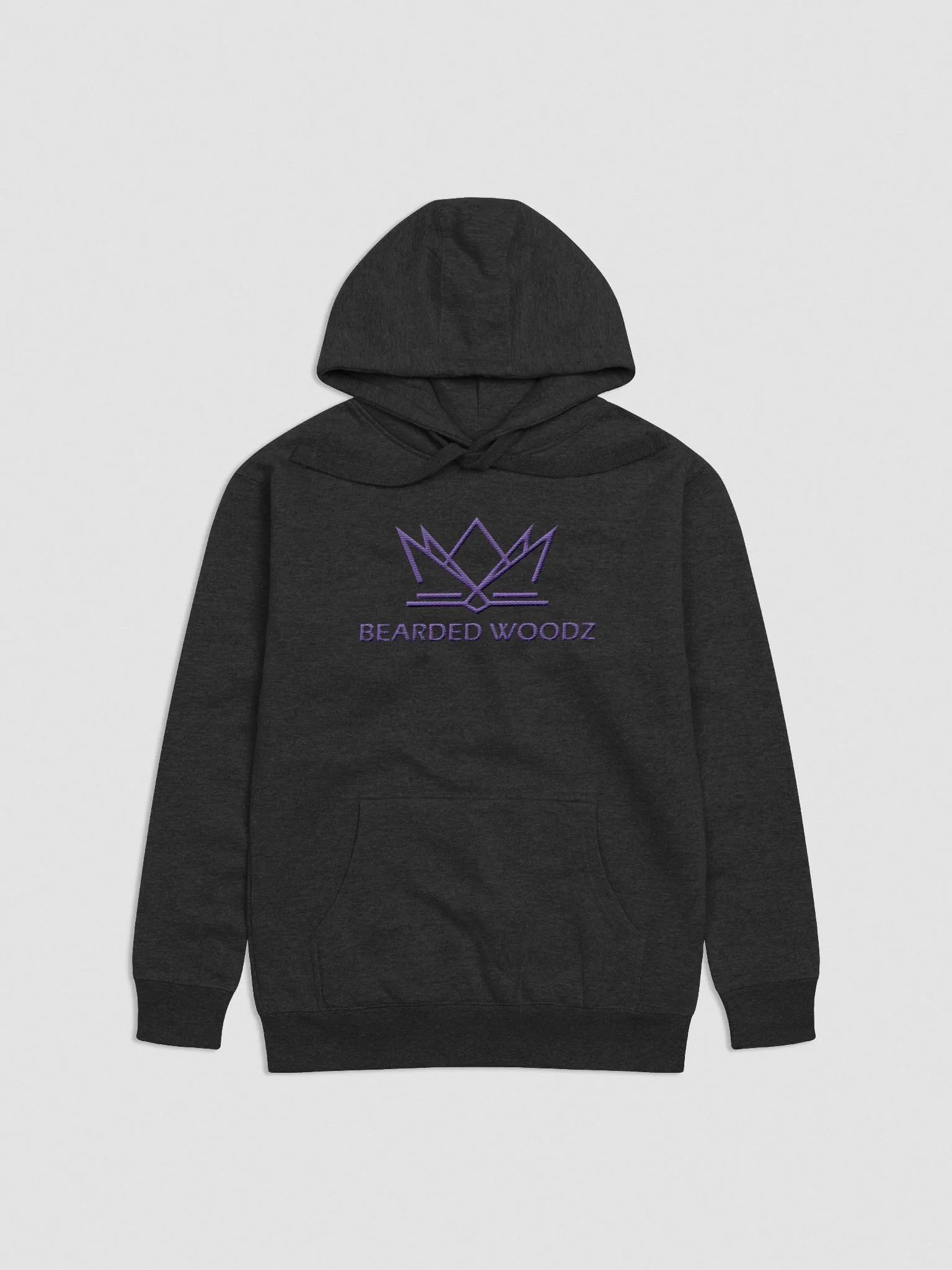Men's Classic Bearded Woodz Hoodie (Purple Embroidery) product image (1)
