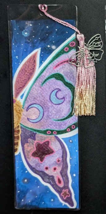 Watercolor Bookmark: Nightsong Moths Set 1 product image (2)