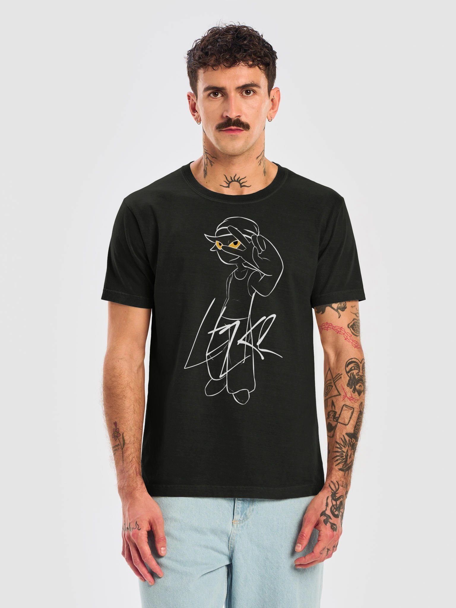 LTZKE Beanie Peace Sign Minimalist Lineart T-Shirt product image (5)
