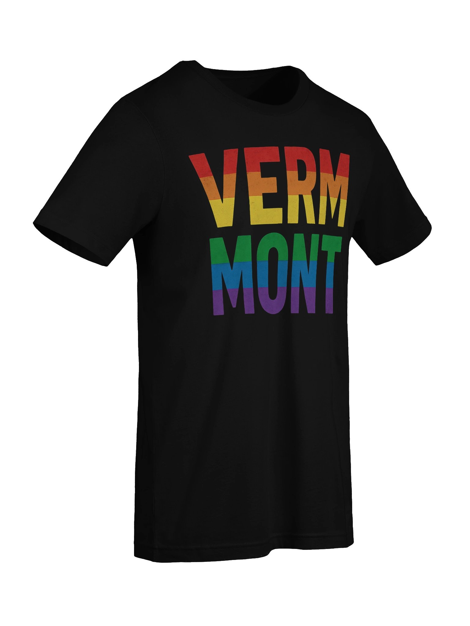 Vermont Pride Rainbow Text - LGBTQ+ State Pride Design for Equality and Love Tee product image (95)