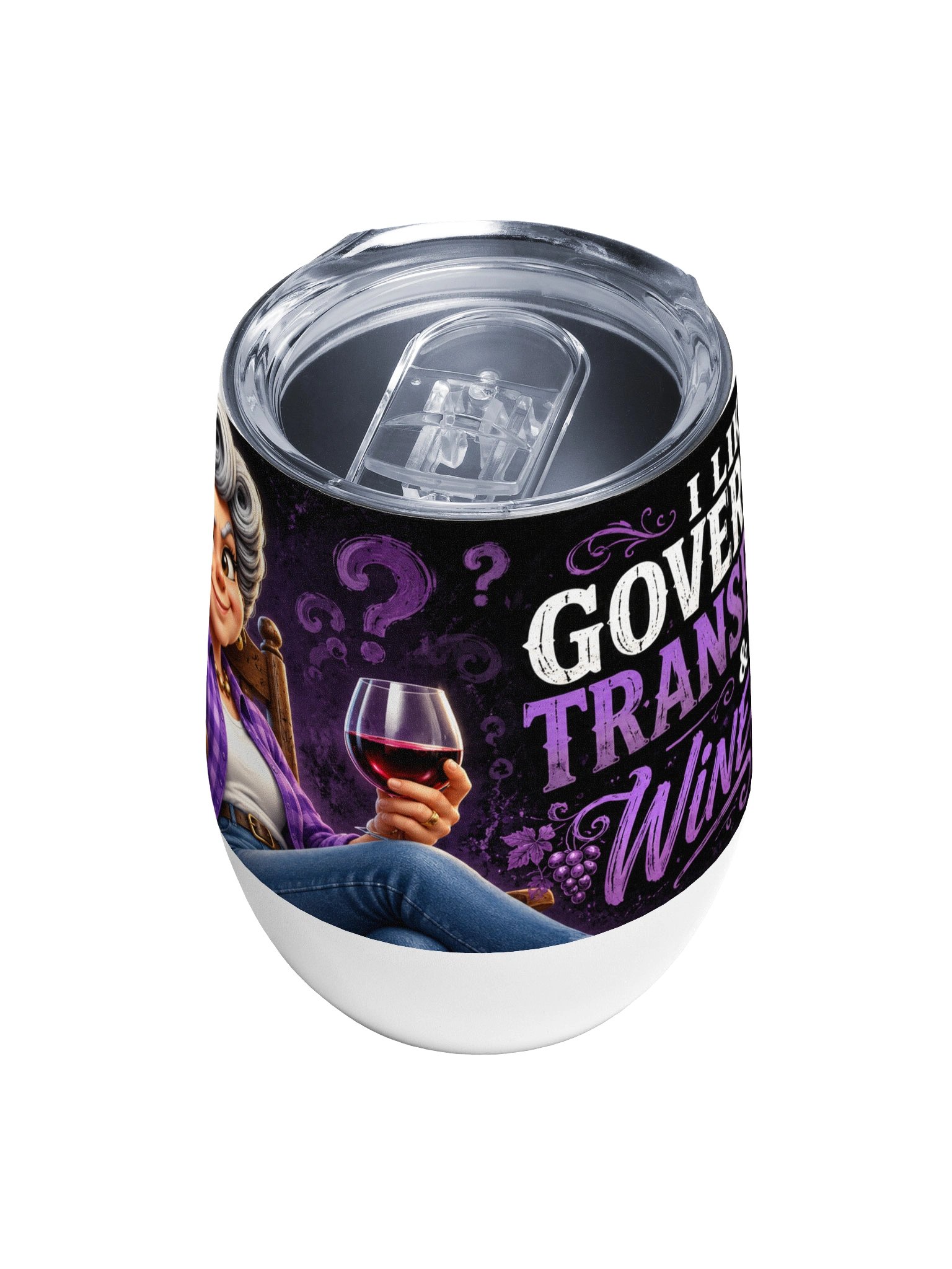 Transparent Government, Full Wine Tumbler product image (4)
