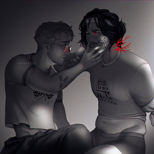 #bloodymary the concept of Simon's eel mutations appearing based on his emotional state (including arousal)

Simon catches a ...