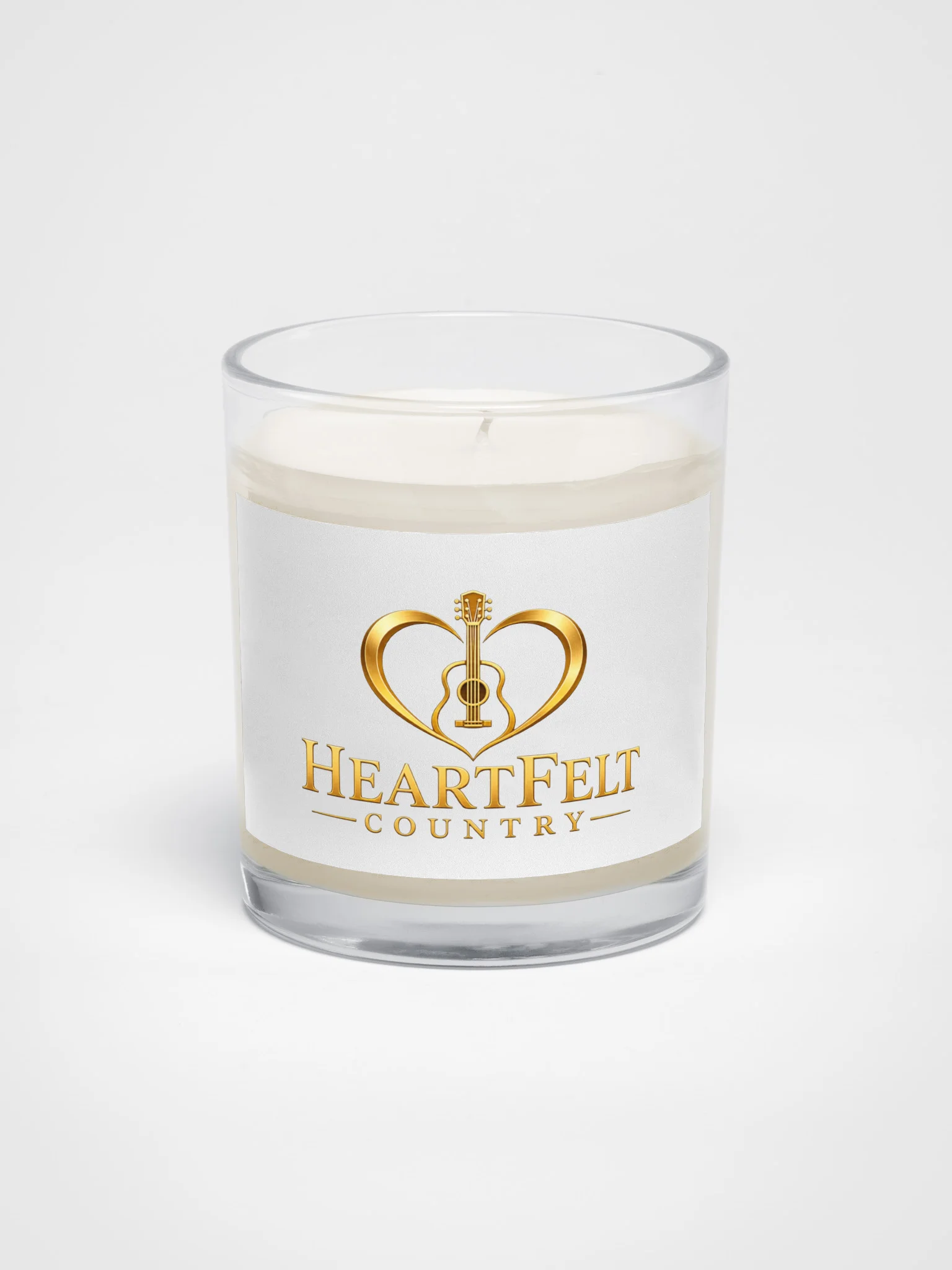 Heartfelt Country Guitar Heart Candle