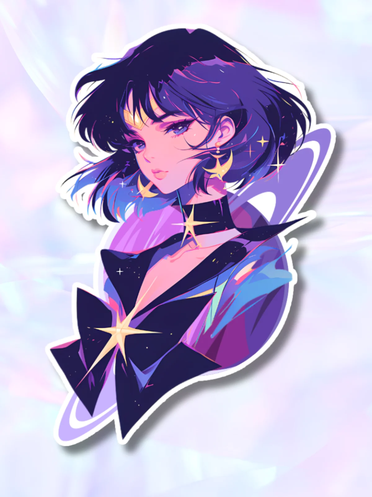Sailor Saturn 80's anime style sticker product image (3)