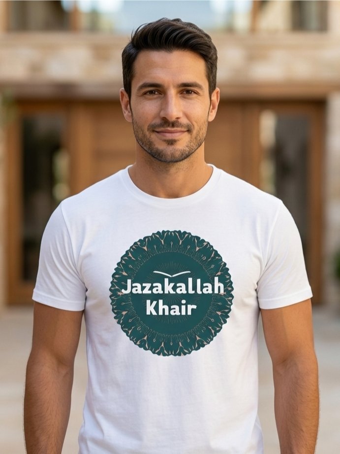 Jazakallah Khair T-Shirt | Islamic Gratitude Tee | Muslim Appreciation Apparel product image (1)