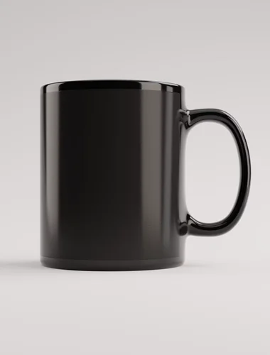 Glossy Black Mugs