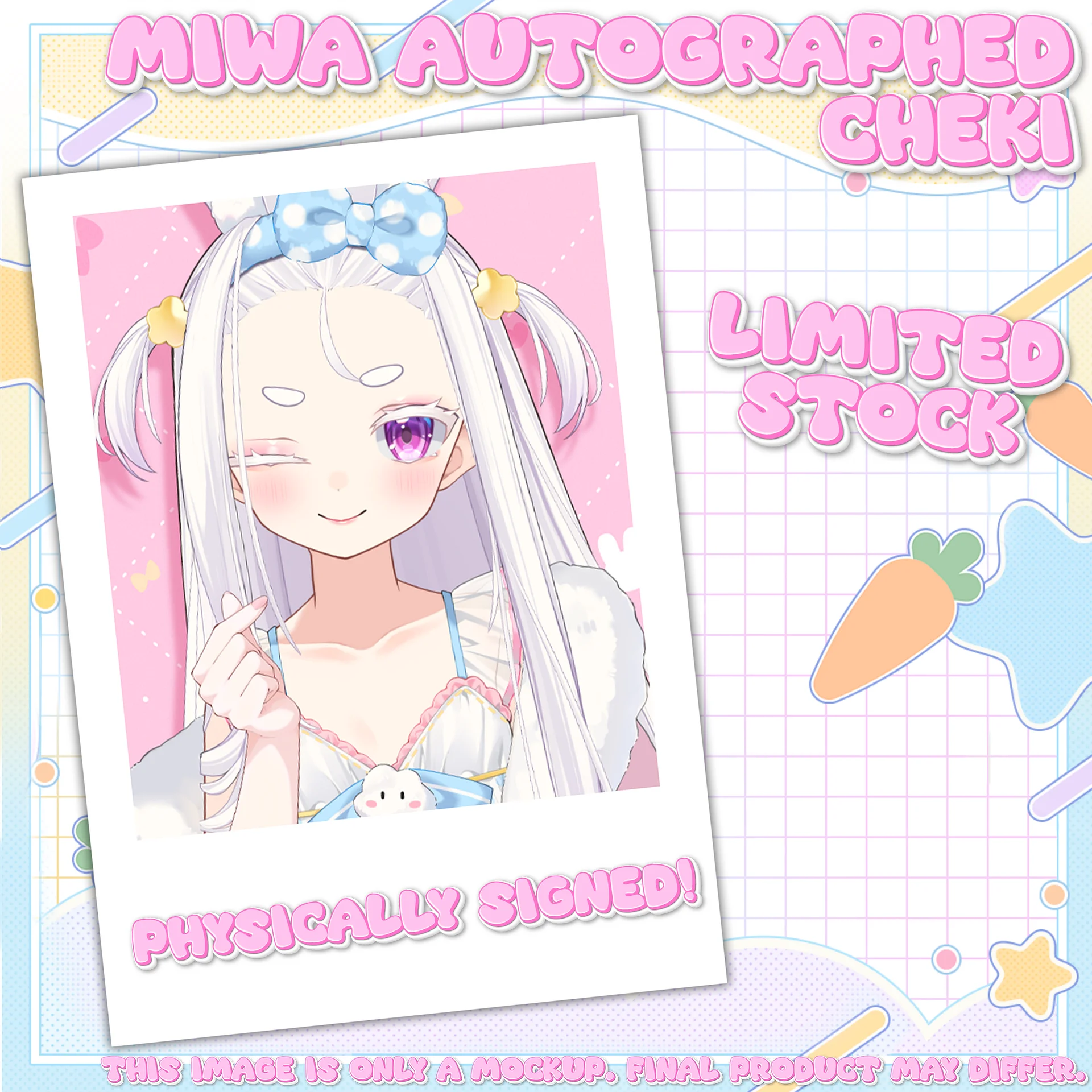 Miwa Hand-Signed Cheki product image (1)