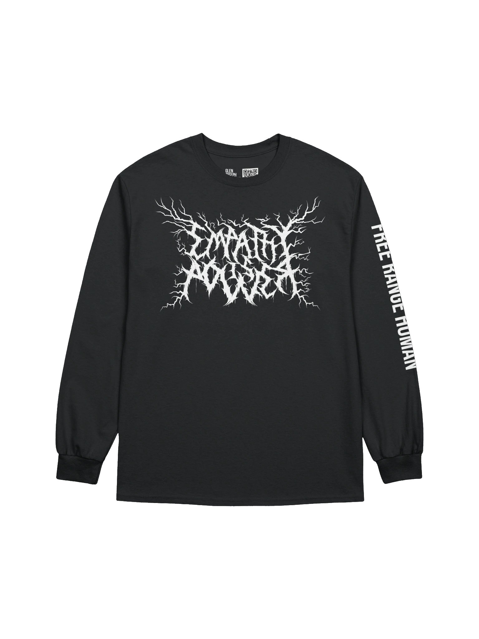*NEW!* DEATH METAL Empathy is Power Long Sleeve (WHITE) product image (1)