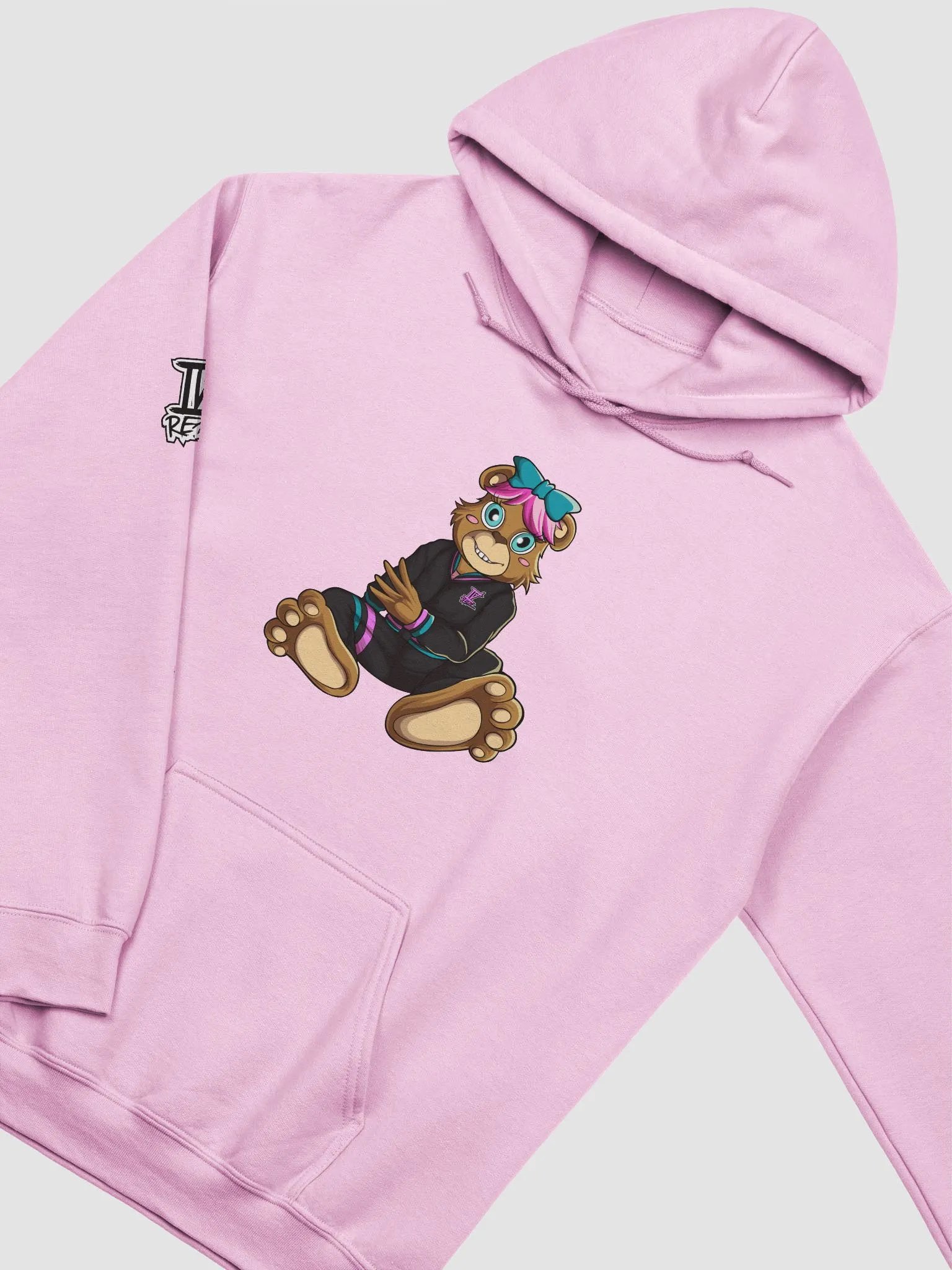 Sitting Girl Bear Pink Classic Hoodie product image (3)