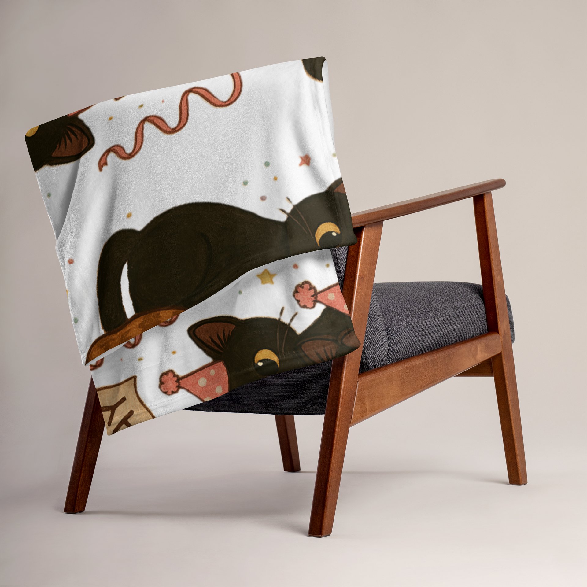 cat birthday Throw Blanket product image (2)