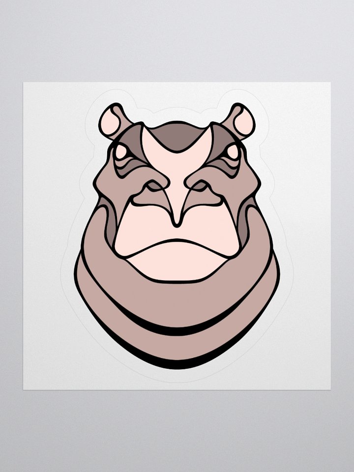Mighty Hippo - Small/Medium Kiss Cut Sticker product image (1)