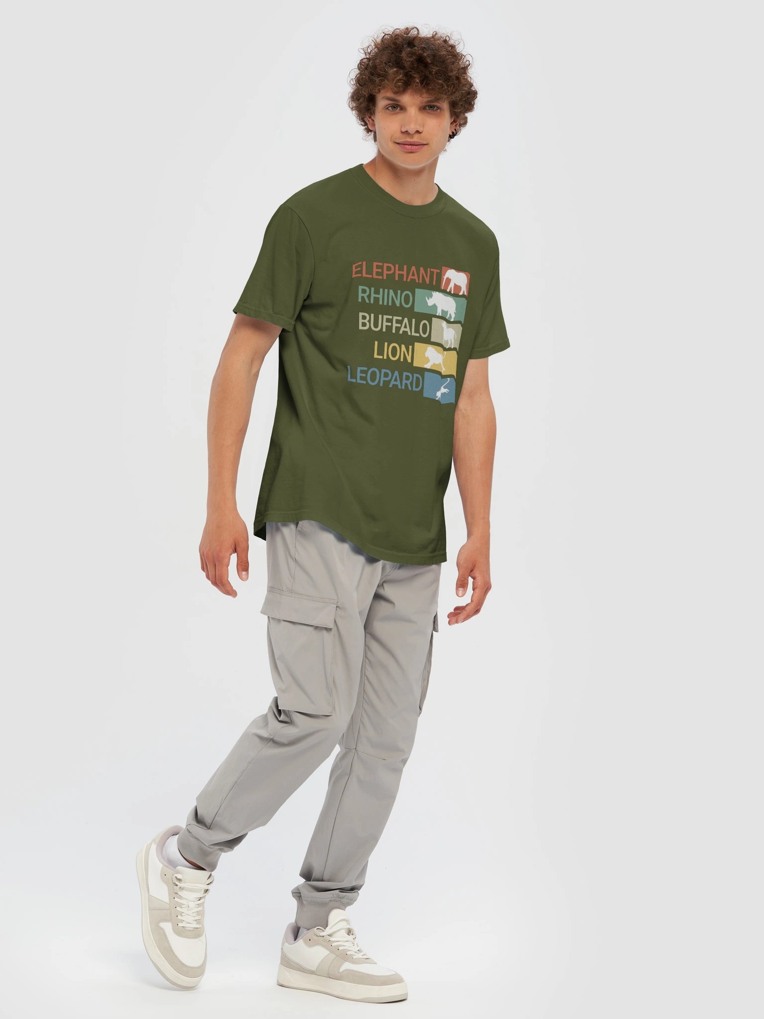 African Big Five Safari T-Shirt, Wildlife Animals Tee product image (7)