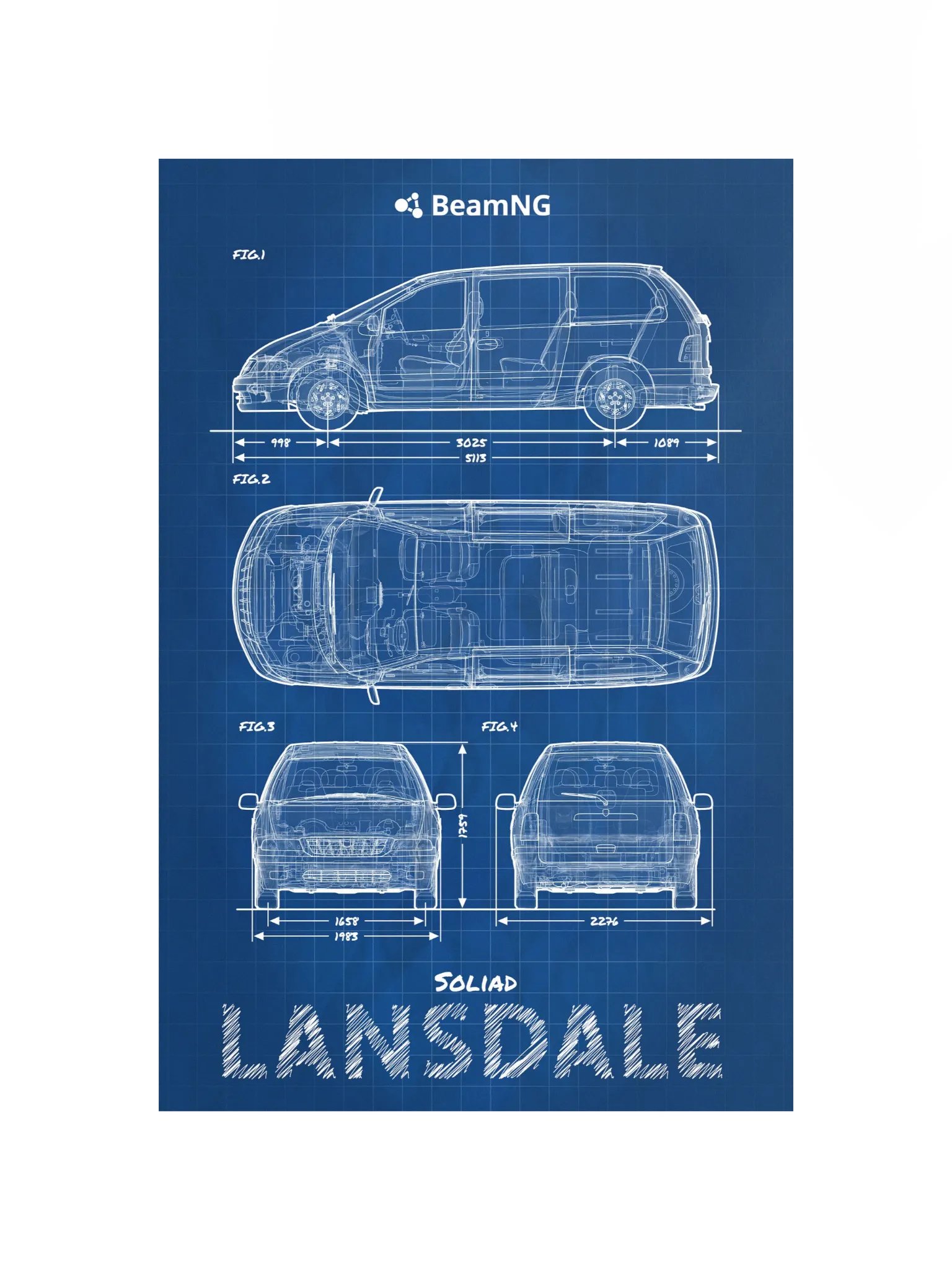 Soliad Lansdale Blueprint Poster product image (2)