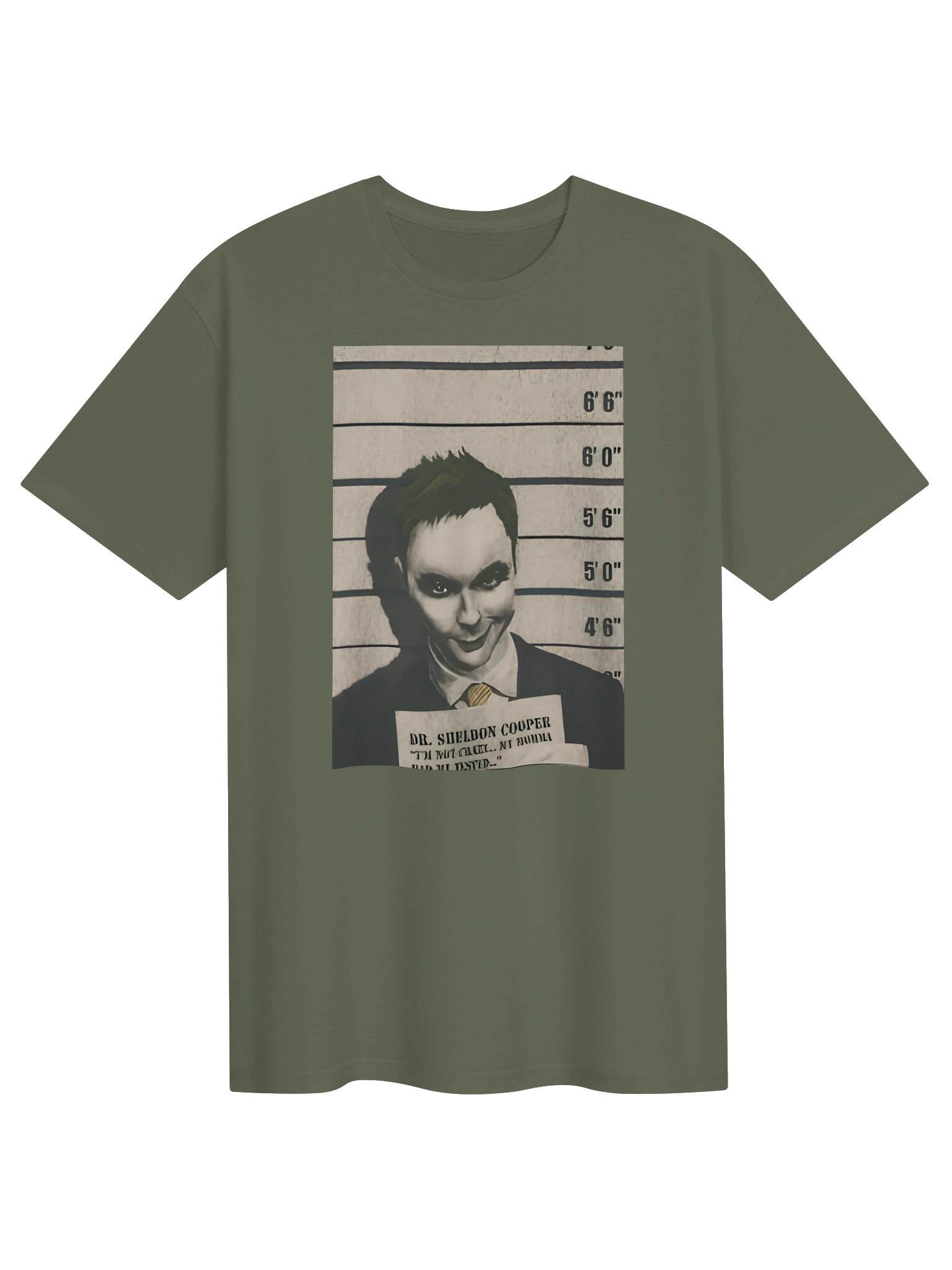 Sheldon Cooper Joker Mugshot Shirt product image (1)