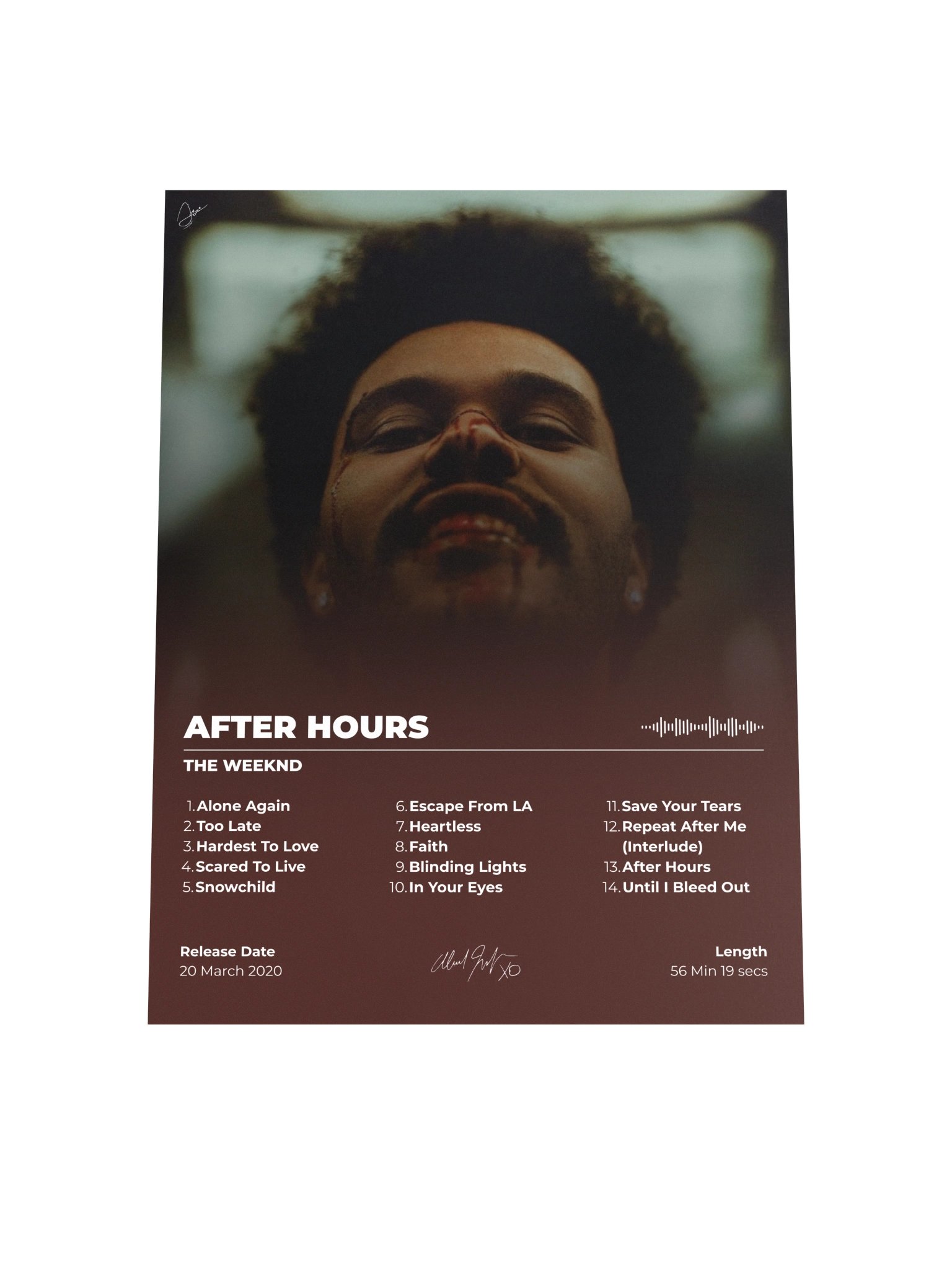 After Hours The Weeknd Poster product image (4)