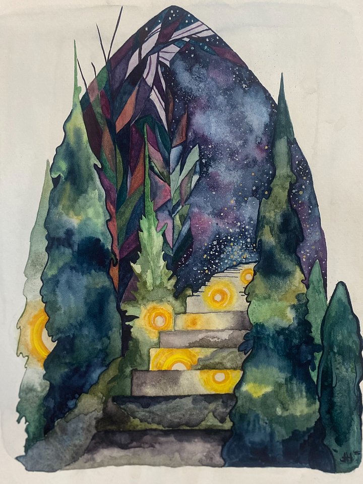 'Lanterns' - Watercolor Art Print product image (1)