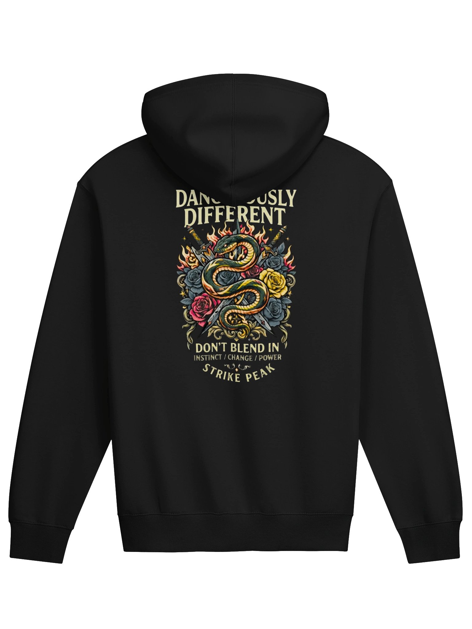 Premium Heavyweight Oversized Hoodie - "Dangerously Different" Dual-Sided Statement Streetwear product image (8)