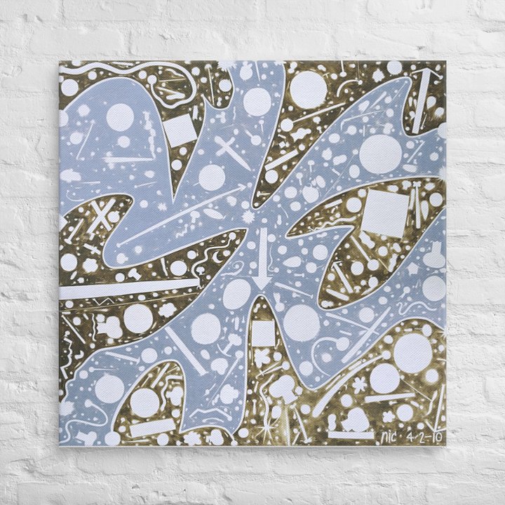 Cartoon Clock (2010) on Canvas (32" x 32") product image (2)