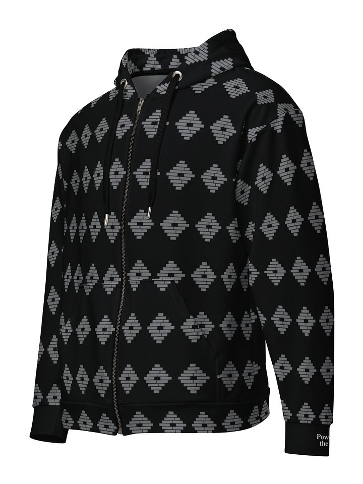 Powered by the People Zip Hoodie (Black/Gray) product image (1)