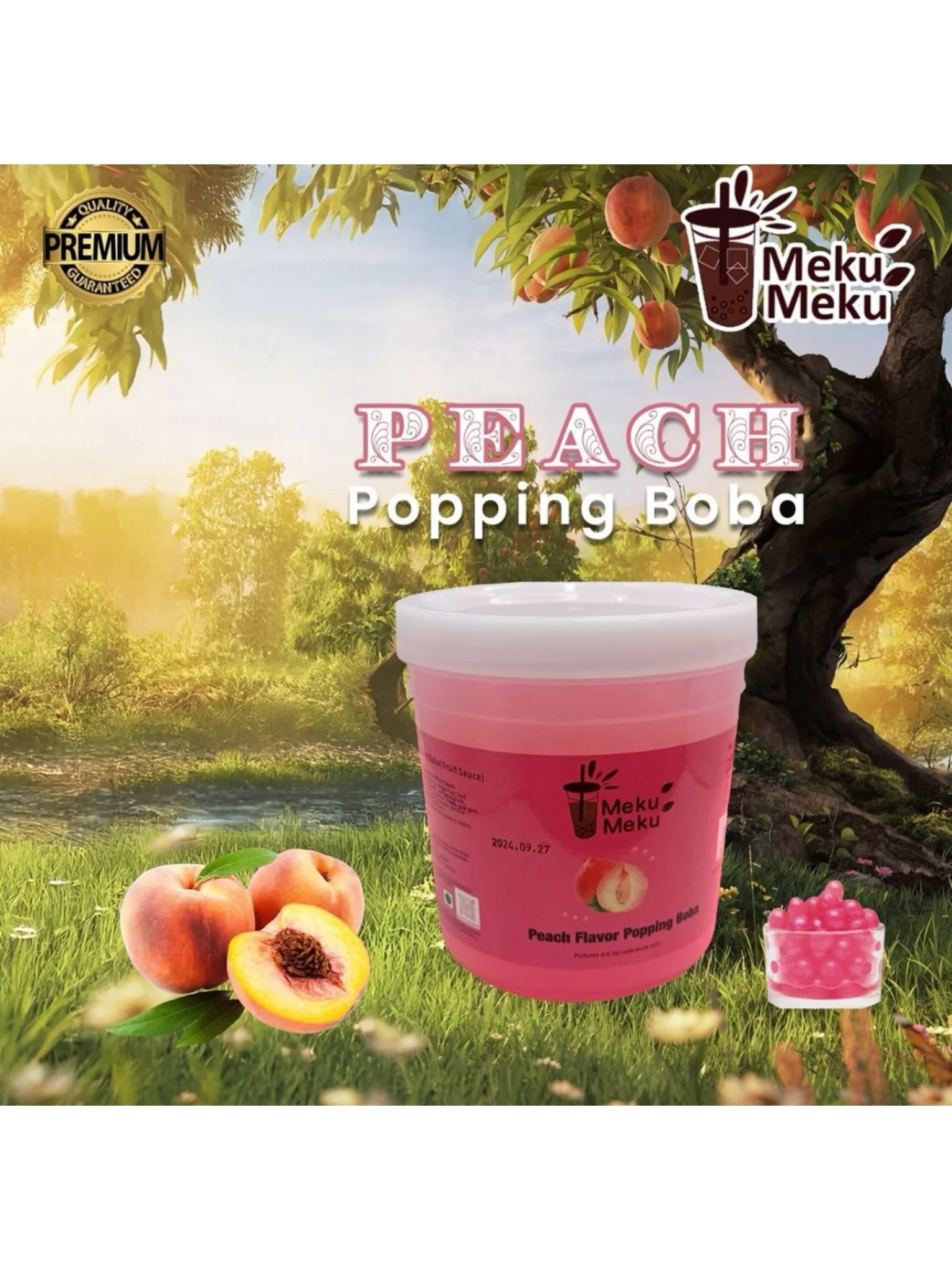 Peach Popping Boba Crystals Delicious Flavour product image (1)