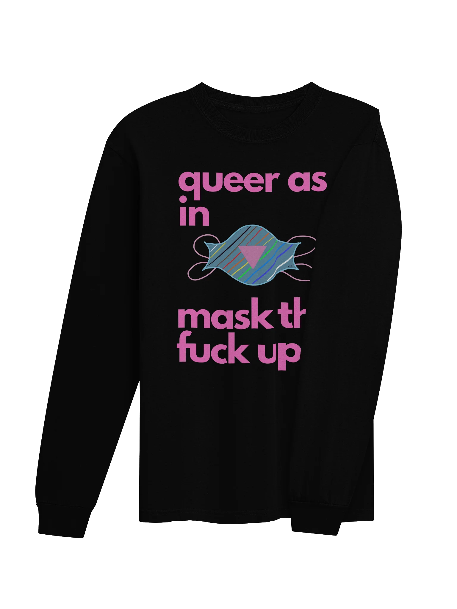 Queer As In Mask TF Up long sleeve tee product image (23)