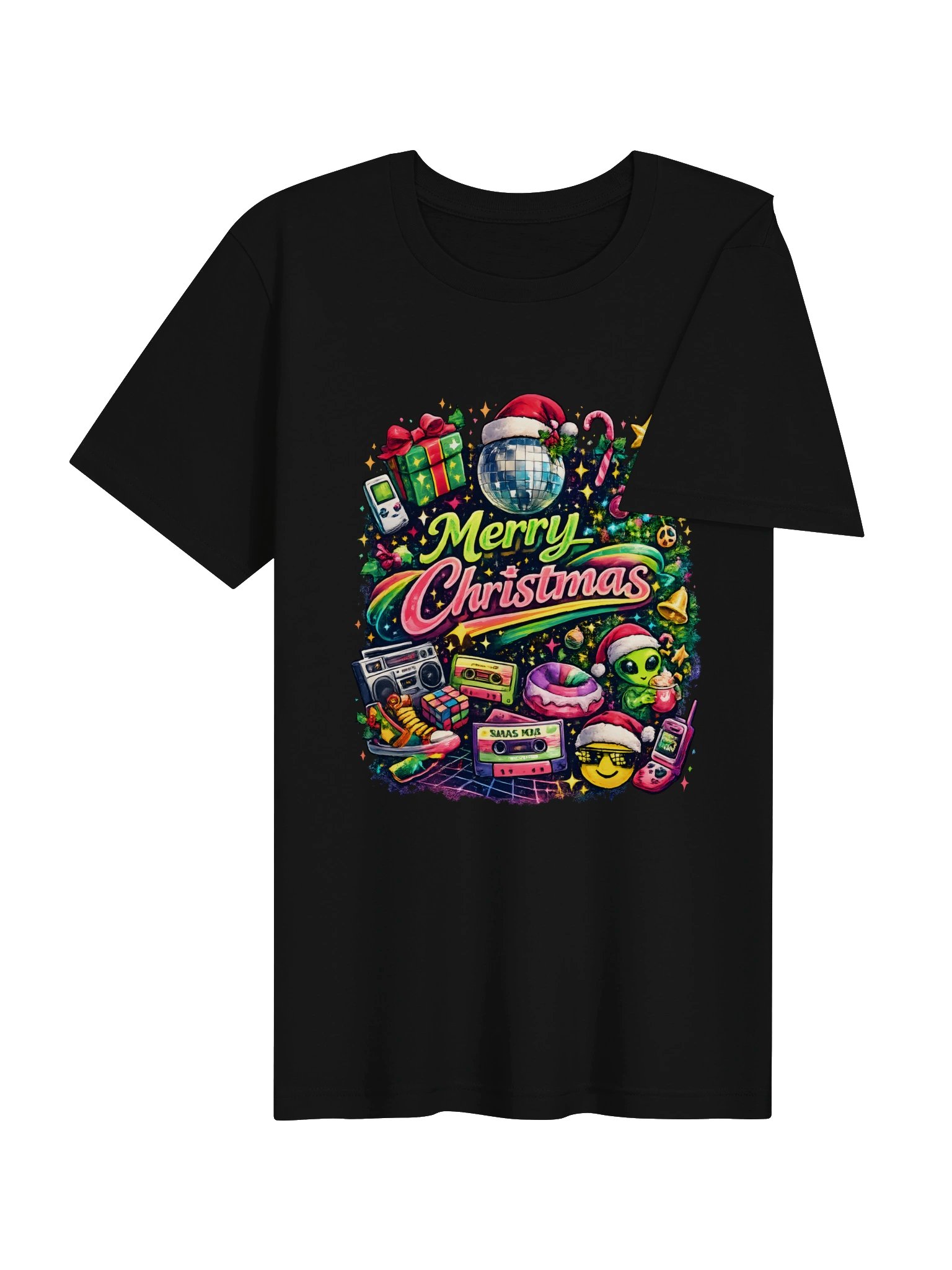 Merry Christmas Neon Retro Disco Tee product image (7)