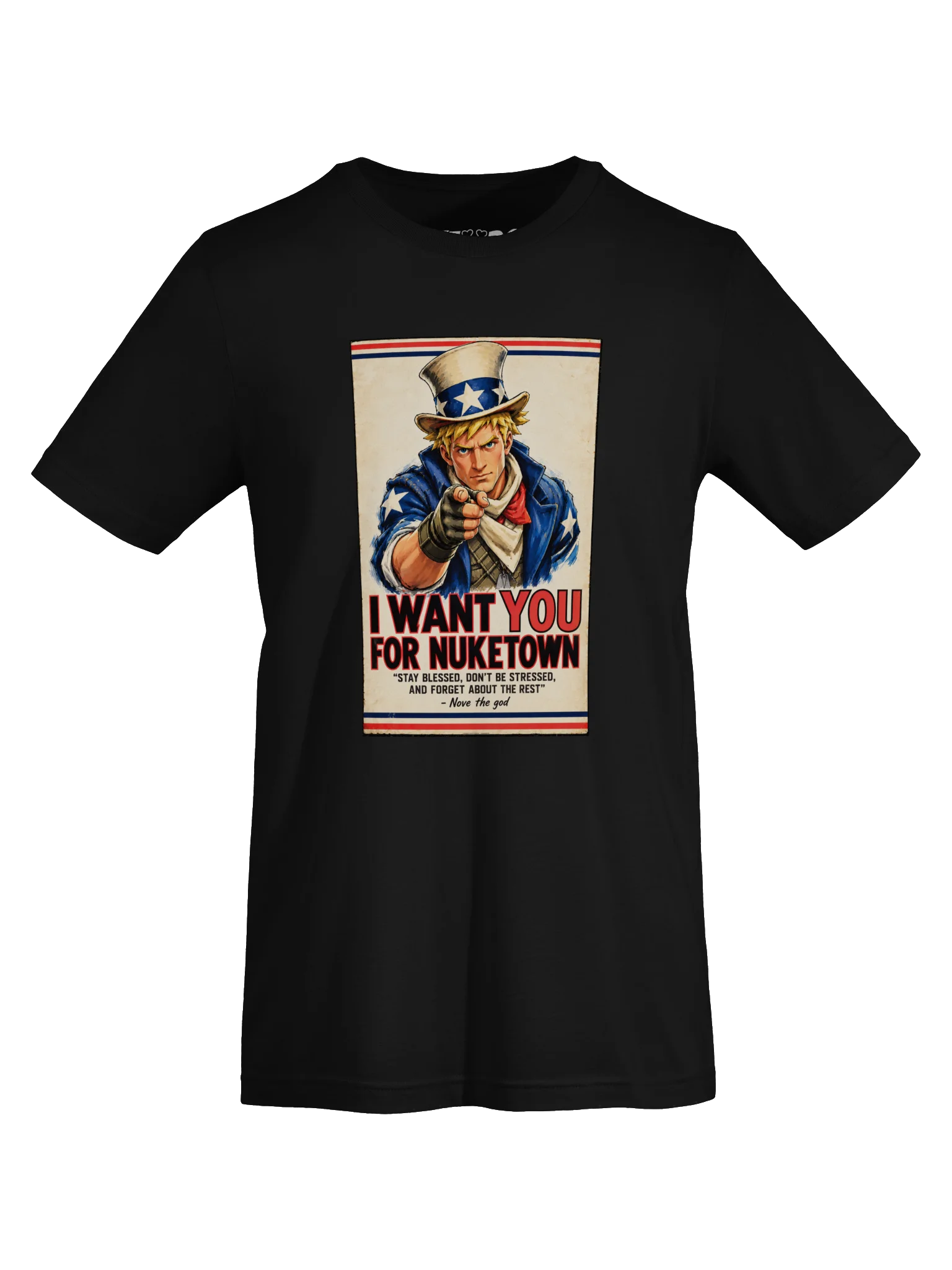 KEVBO X NOV "I WANT YOU FOR NUKETOWN" Black ADULT T-Shirt product image (5)