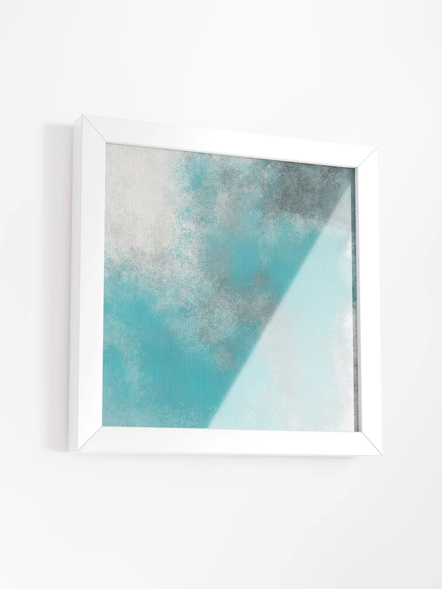 Wall Art Teal and Aqua Abstract Square Print product image (44)