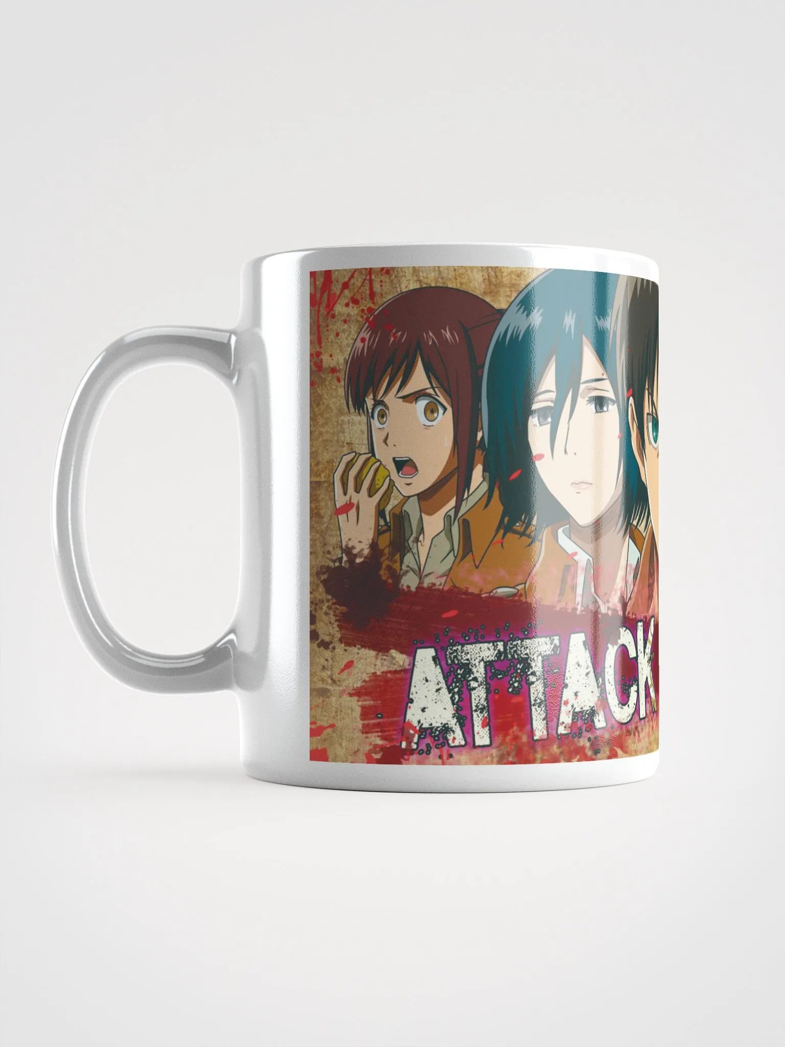 Take of Titan White Glossy Mug – Epic Design for Anime Fans product image (18)