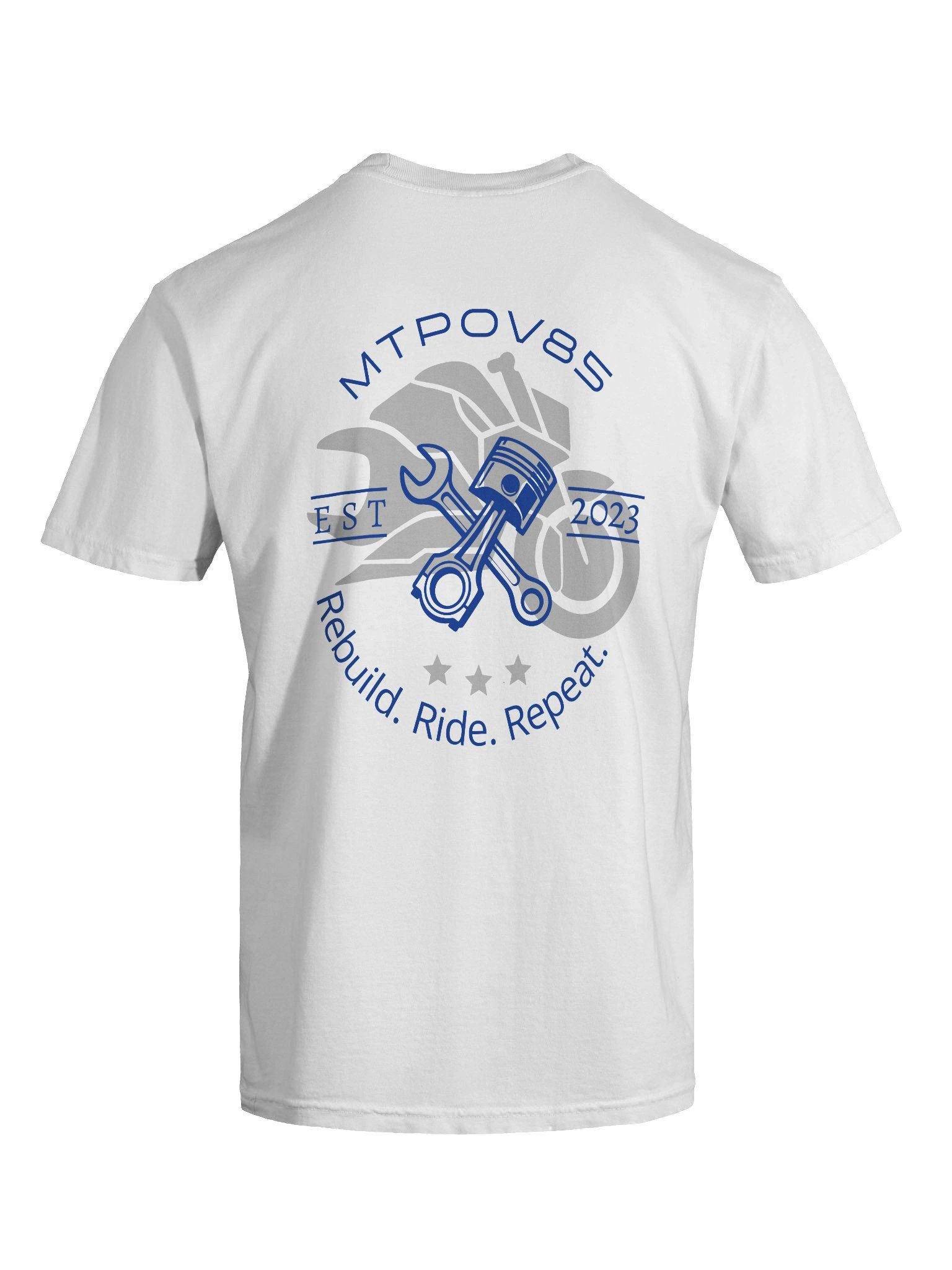 Rebuild. Ride. Repeat. Style 2, White T-Shirt product image (9)