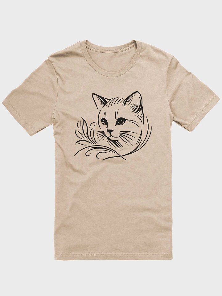 Cute Cat Line Art Supersoft Unisex T-Shirt product image (1)