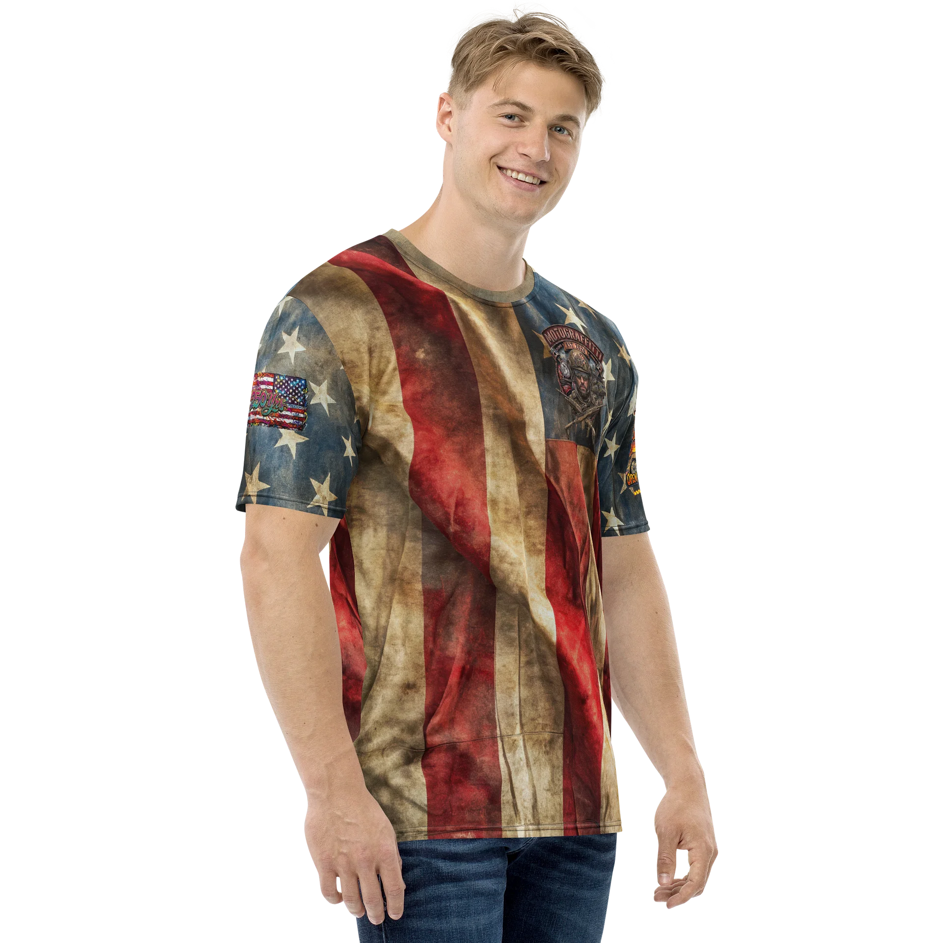 MötoGraffitti "America, Open Roads - Freedom Boner" Ridin Tee product image (4)