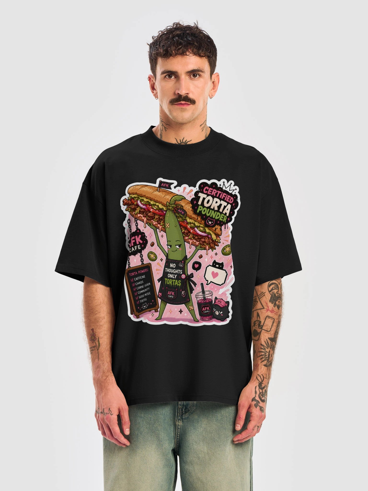 Rico Sausage: Certified Torta Pounder | AFK Cafe Tee product image (22)