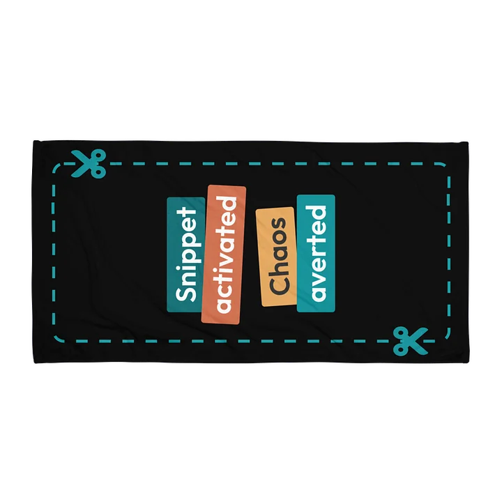 Snippet Activated Black Beach Towel product image (1)