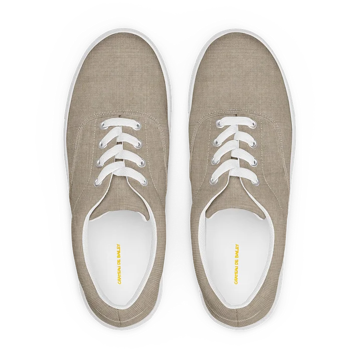 "Taupe" Women's Canvas Lace-Up Sneakers product image (1)