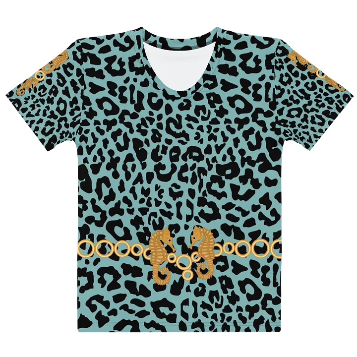 Seahorse Blue Leopard Women's T-Shirt product image (1)