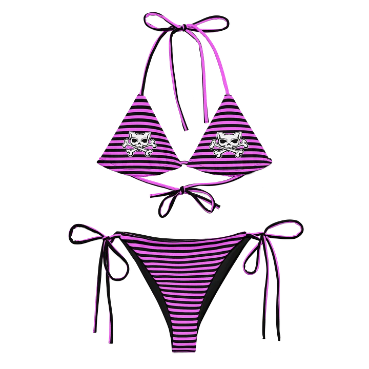 Blaque and Pink Kat Skull Bikini product image (1)