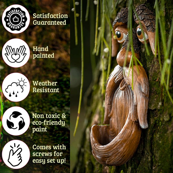 Tree Face, Tree Faces Outdoor, Tree Art, Tree Decorations Outdoor, Tree Faces, Tree Stump Decor, Face for Tree Trunk, Outdoor Tree Decorations, Tree face Decor, Tree Faces Decor Outdoor, Tree Eyes product image (2)