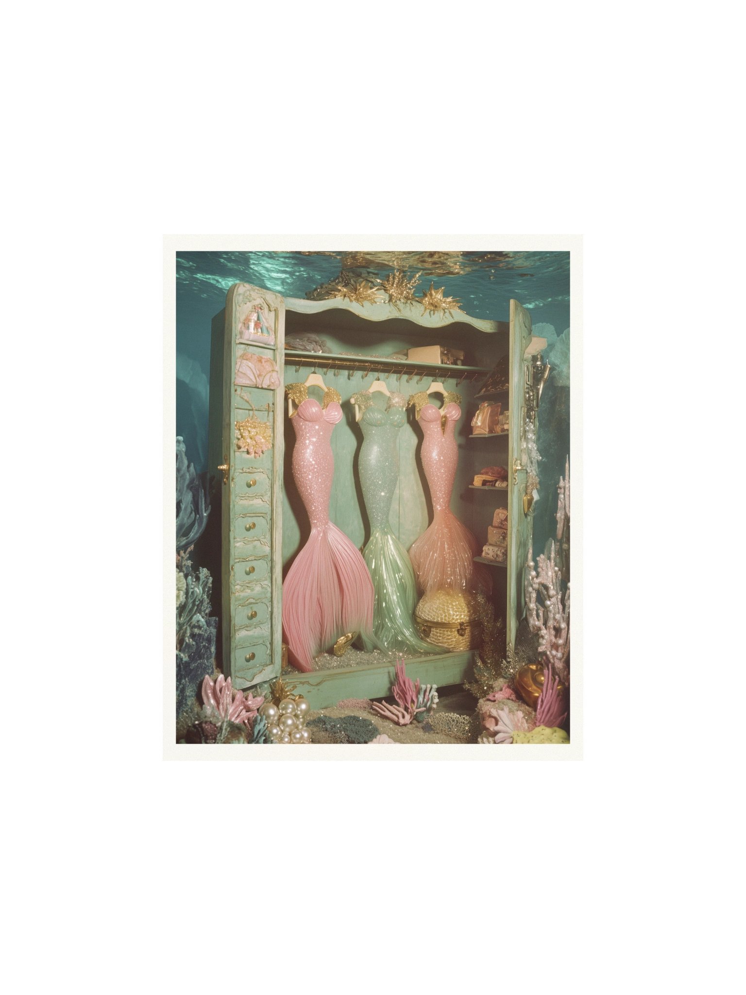 Mermaid Wardrobe Under the Sea Art Print product image (1)