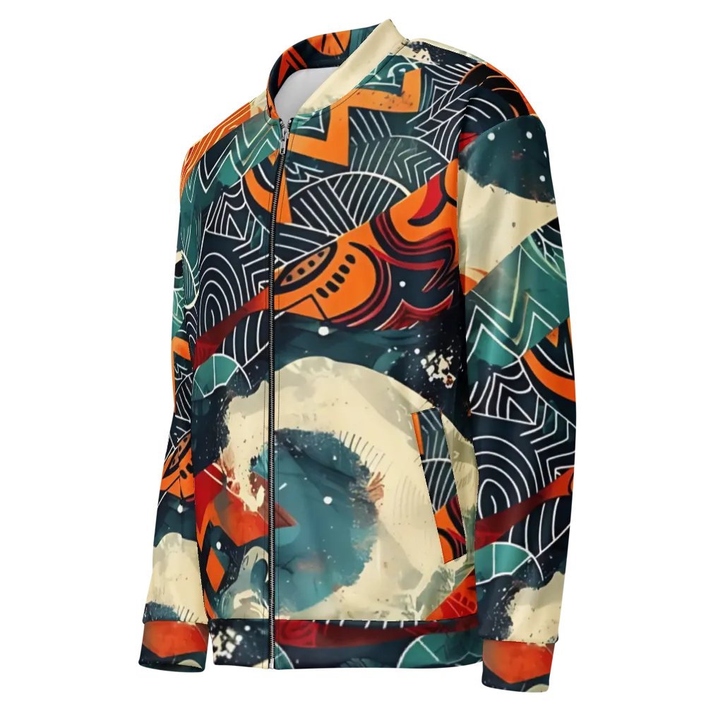 Vibrant Swirls All-Over Bomber Jacket product image (7)