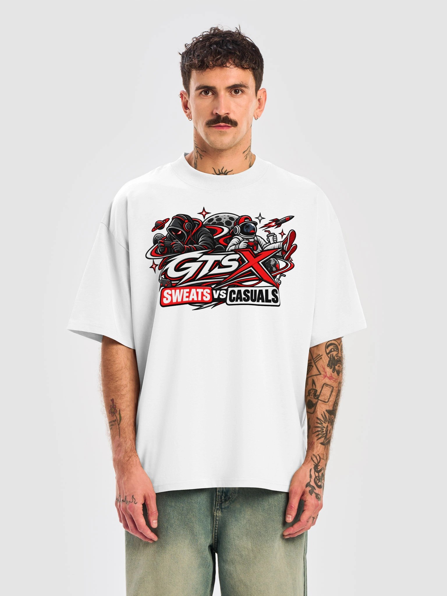 GTSX Sweats vs Casuals Alt Oversized Organic Tee product image (5)