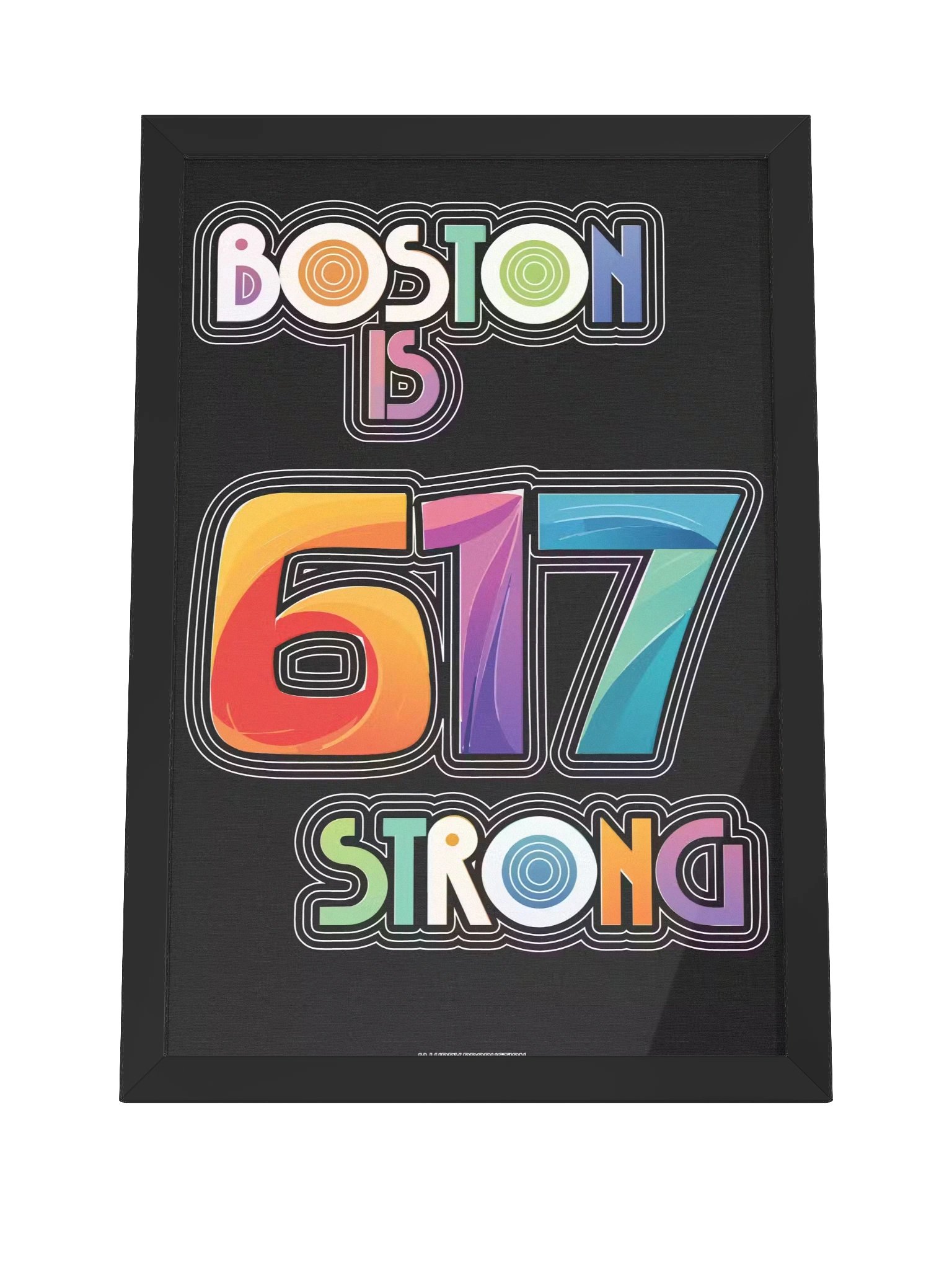 "617 Strong" Vibrant Matte Poster in Ayous Wood Frame product image (7)