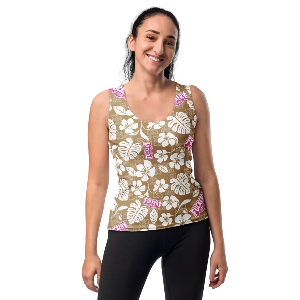 Ladies Fuckey Offroad Tank Top - Tan/Pink product image (9)