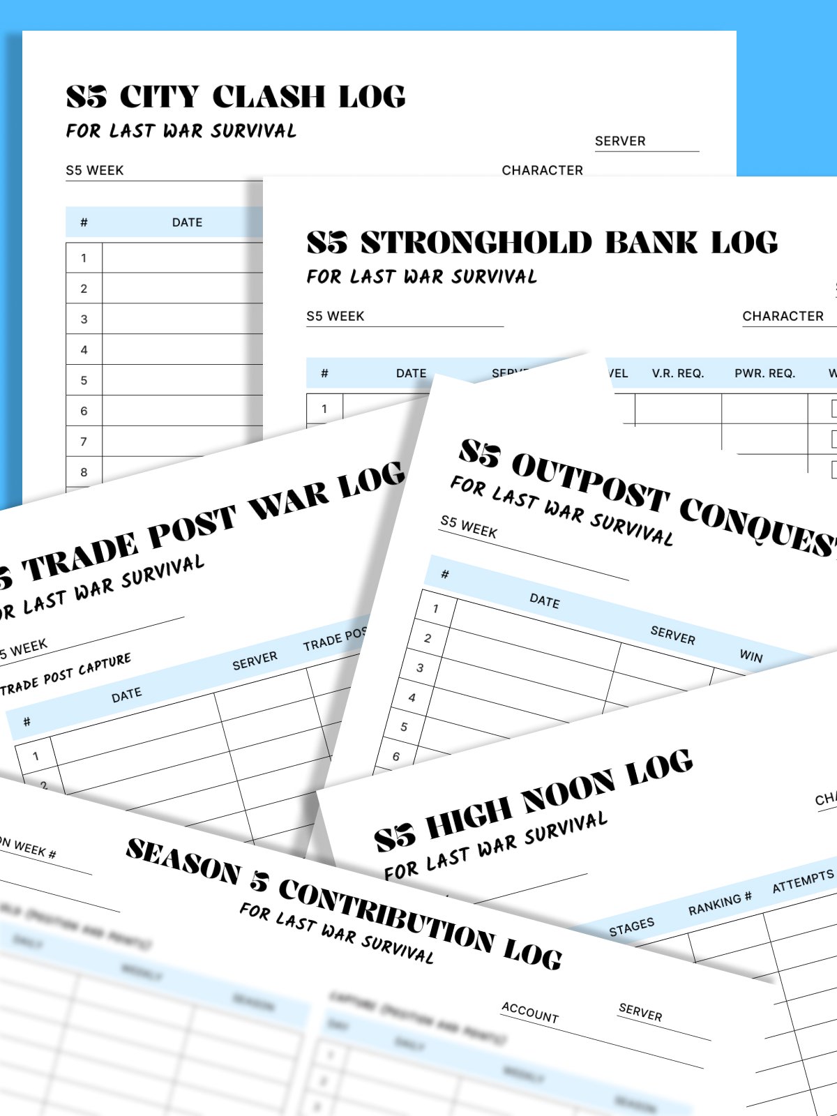 Season 5 Printable Planner Kit for Last War Survival product image (3)