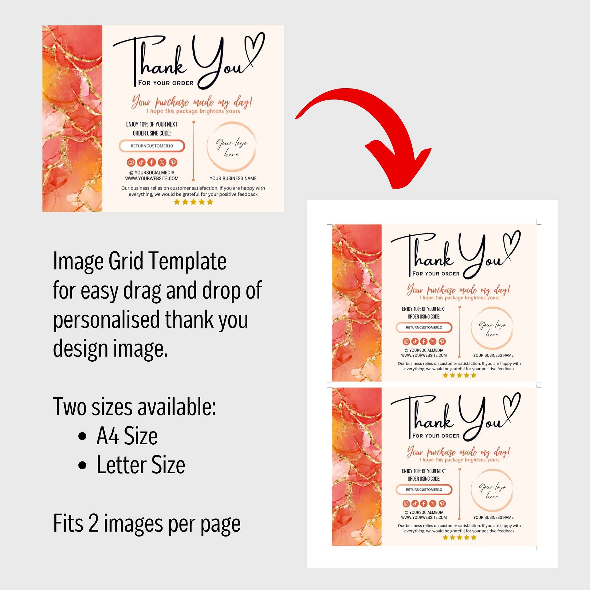 Alani - Thank You Card Template product image (8)