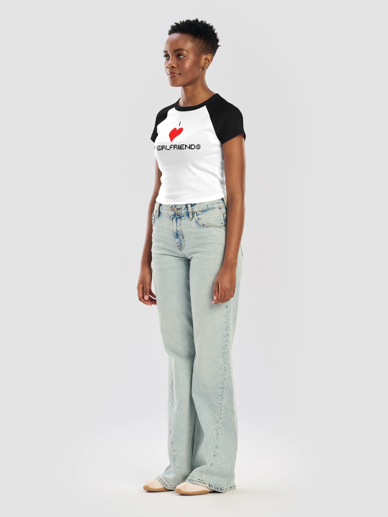 I Love My Girlfriends Raglan Baby Tee product image (5)